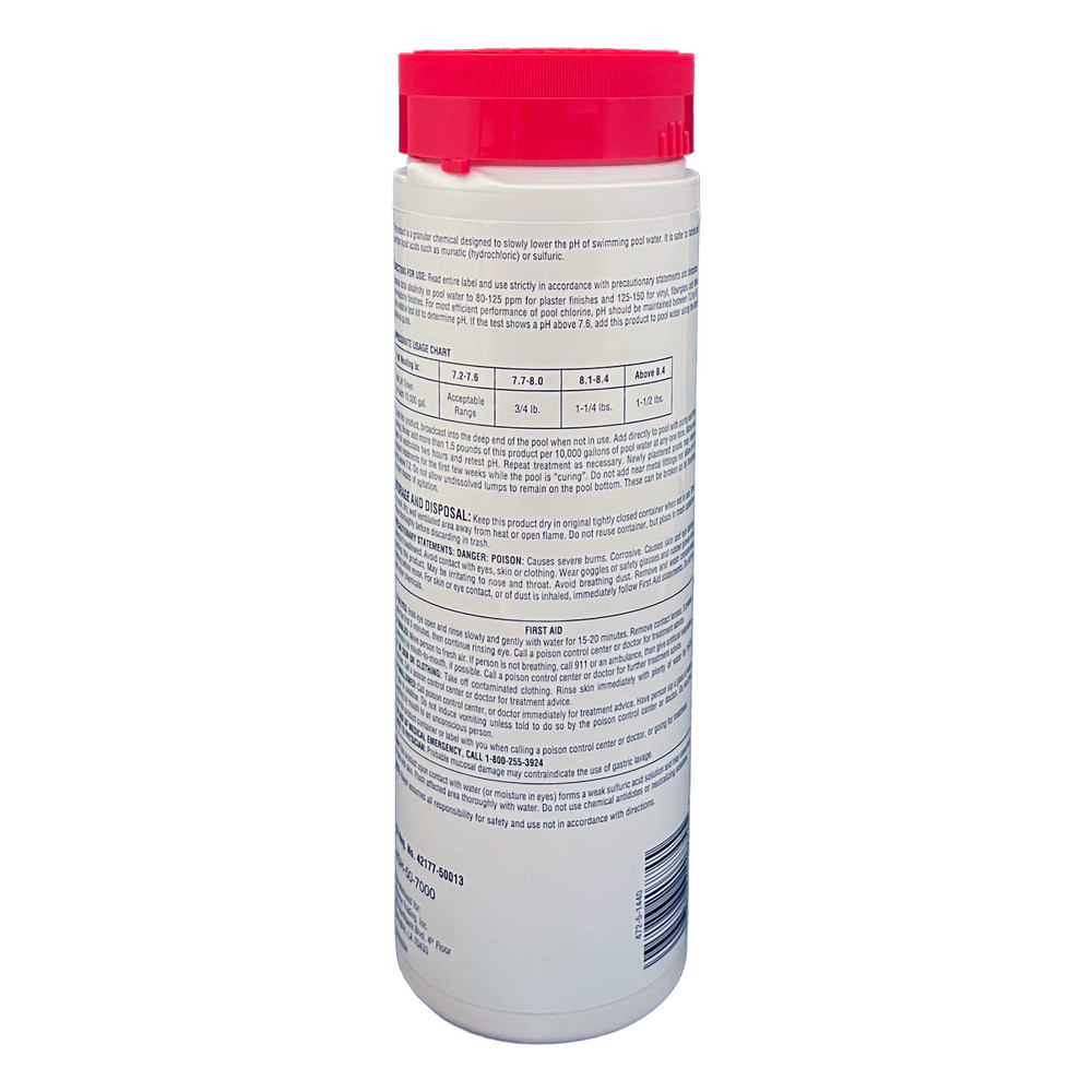 PH Down - 2.5 lb jar PH Decreaser PH Minus