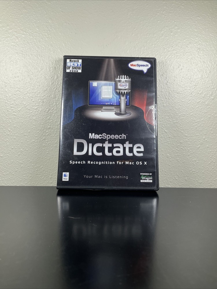 MacSpeech Dictate (Mac) Dragon Apple Intel Processor Speech Dictation OS X