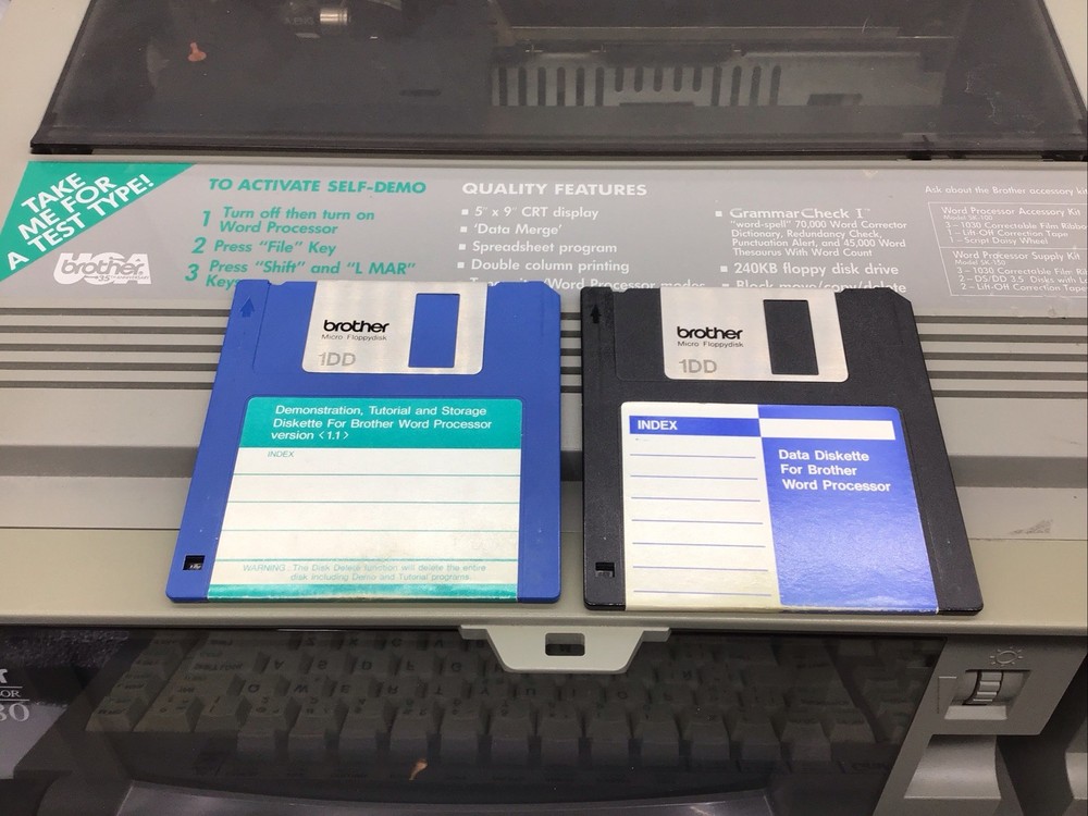 Vintage Brother Word Processor Model WP-80 Used Tested Working See Pics READ