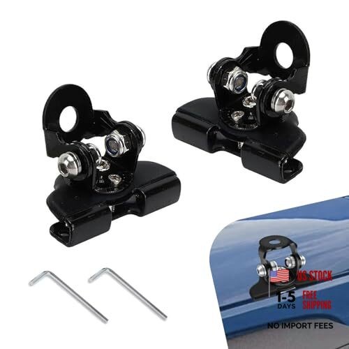LED Light Bar Mounting Brackets, Wide-Angle Adjustable LED Work 2 PCS Black