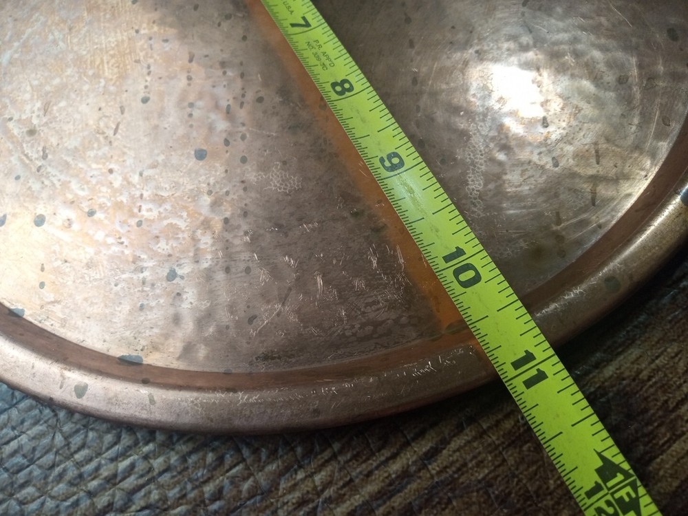 Copper Tray Circular Under Plate 11”
