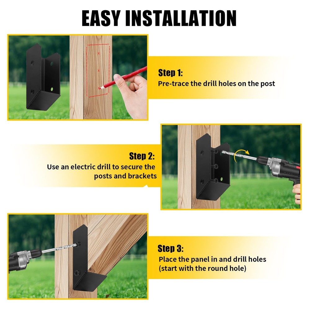 30 Degree Stair Railing Bracket Connectors,U-Shaped Conclaled Brackets for 2"...
