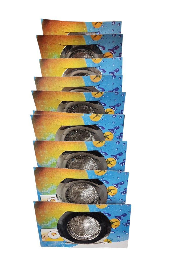 10 Steel Sink Strainers Mesh Bathtub Heavy Duty 2.75" Outer 1.75" Inner 1" Deep