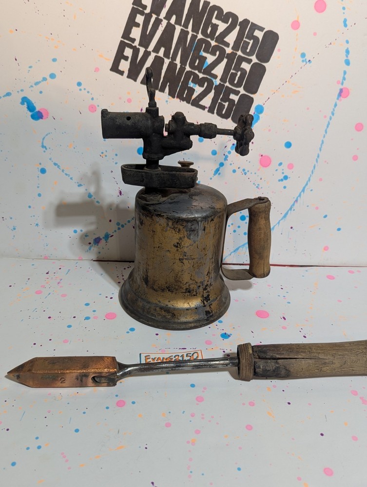 Antique Blow Torch and Soldering Iron
