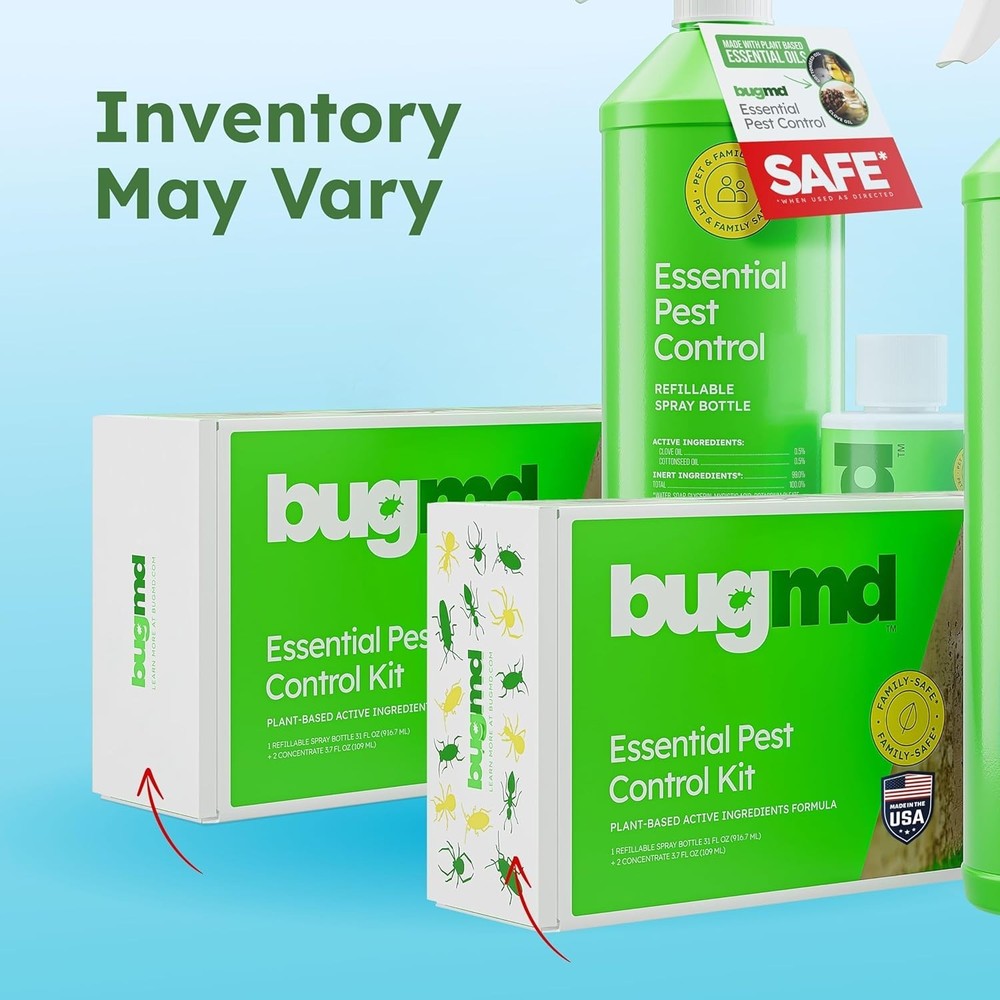 BugMD Ant & Roach Killer – Indoor Insect, Spider & Fly Defense, Natural & Safe