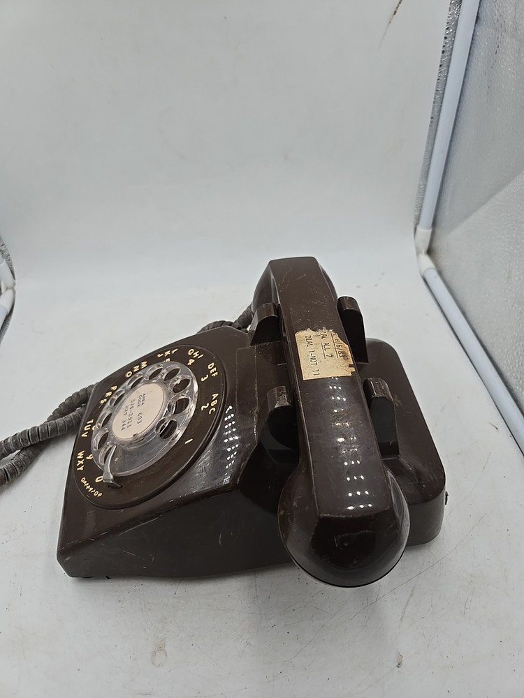 Vintage Brown ROTARY PHONE from BELL 603 Area Code