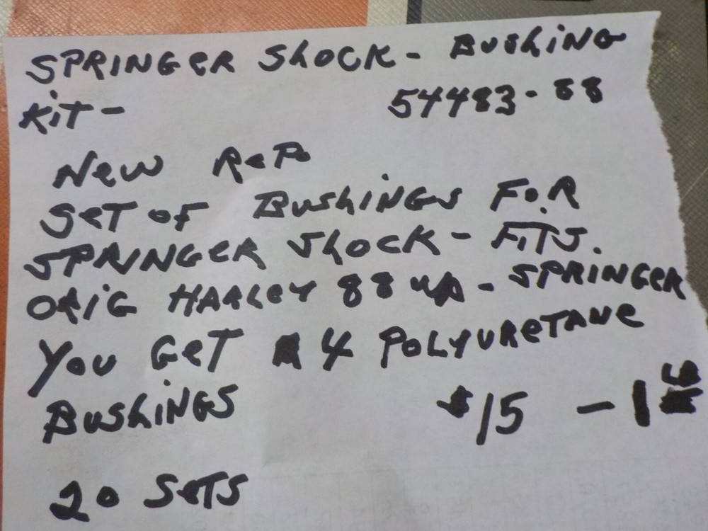Springer Shock, Bushings Kit, 54483-88