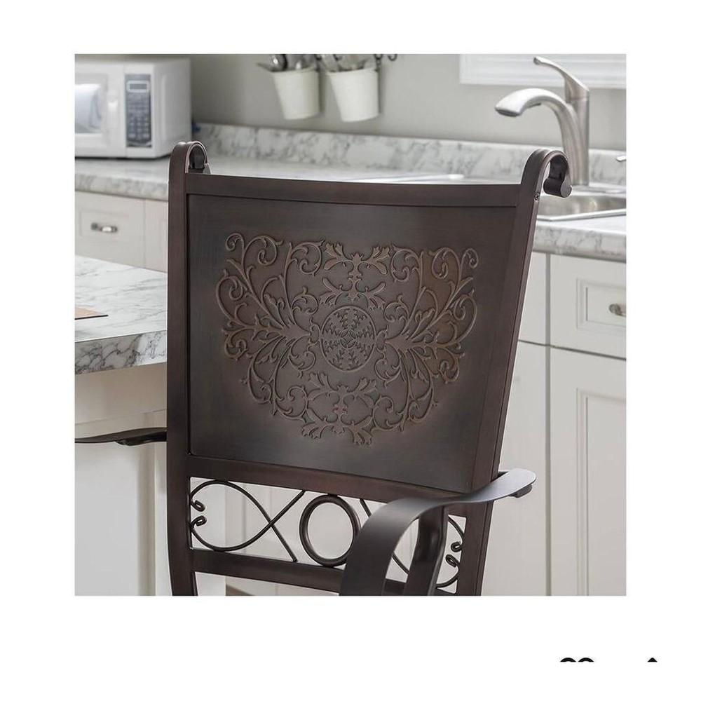 Two Counter Height Metal Bar Stools