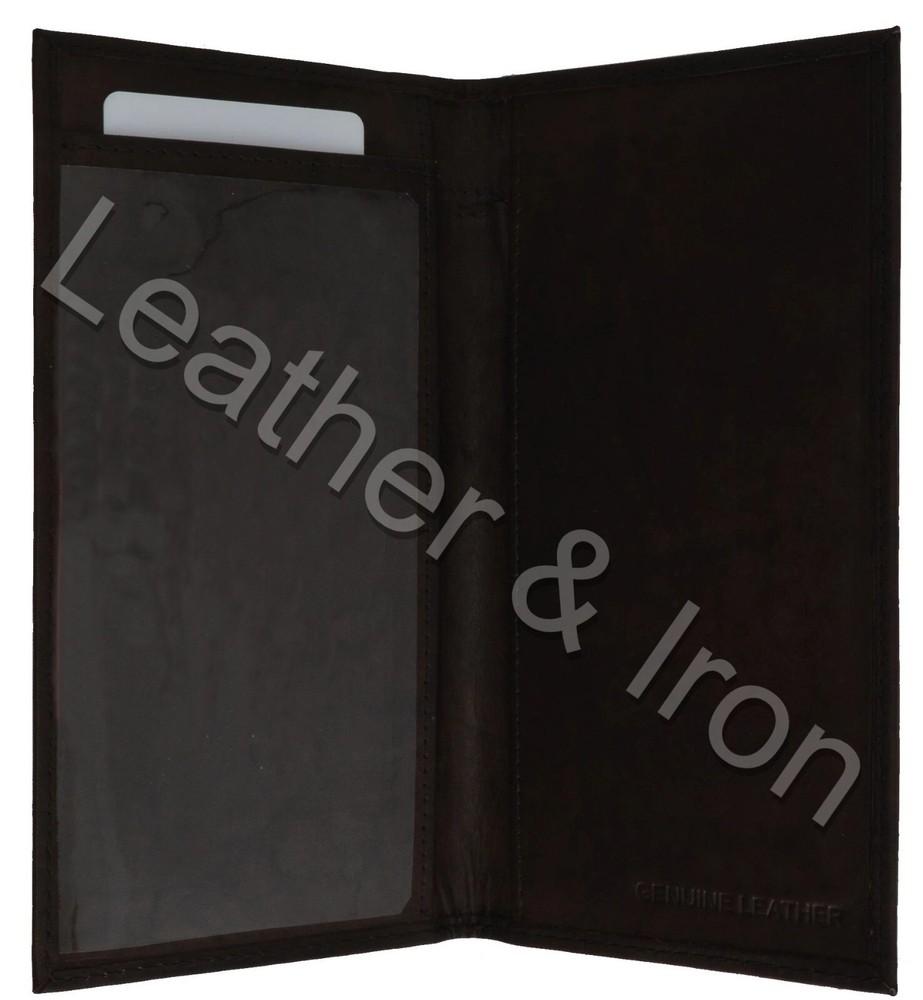 Purple Rose Design Leather Checkbook Cover