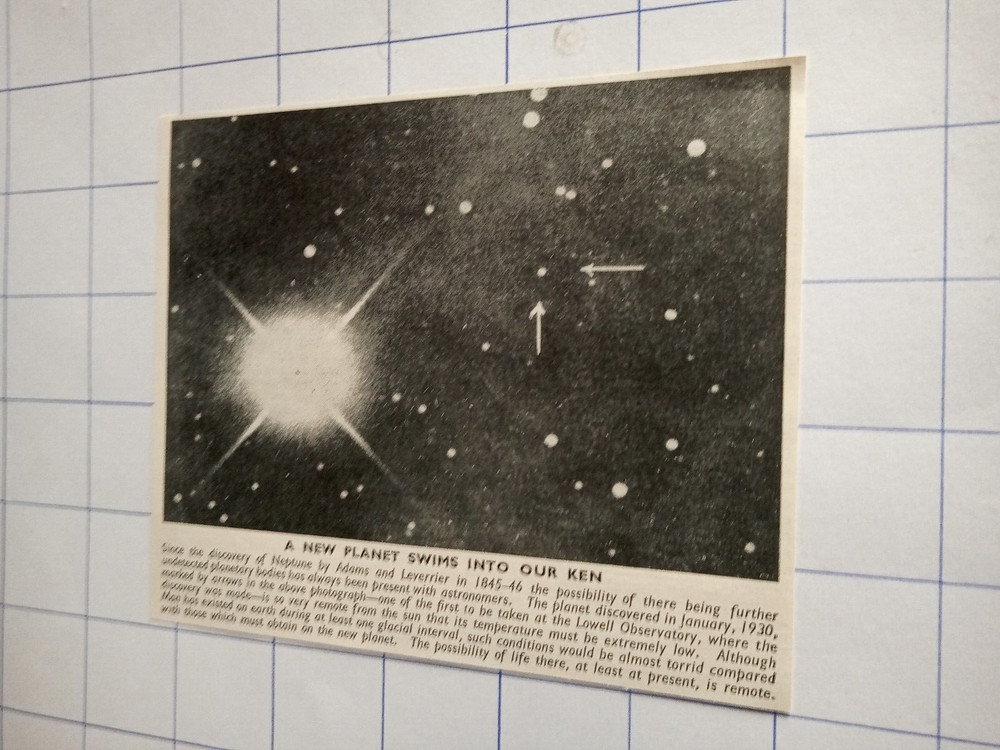 A new planet swims into our ken 1960