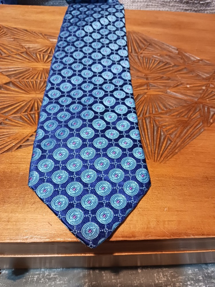 Ted Baker Geometric Printed Blue Tie