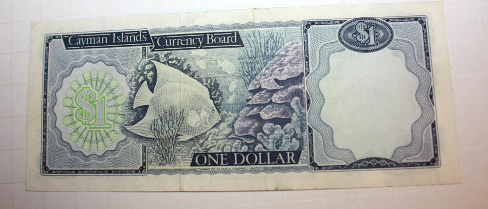 1971 $1 Cayman Islands Currency About Uncirculated