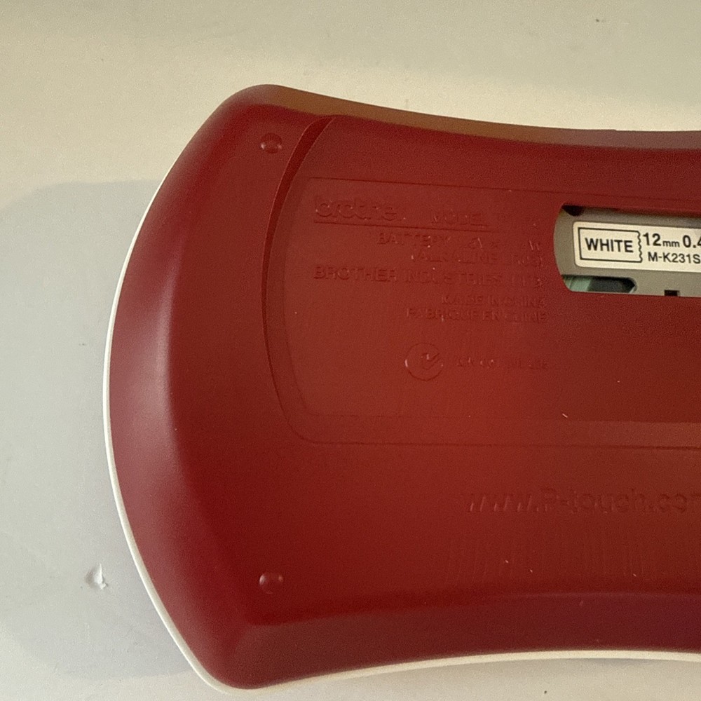 Brother P-Touch PT-70 Label Maker Printer Red Tested
