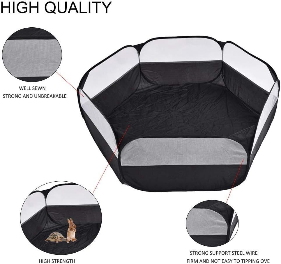Lightweight Waterproof Pet Playpen - Fun & Secure Space for Small Animals