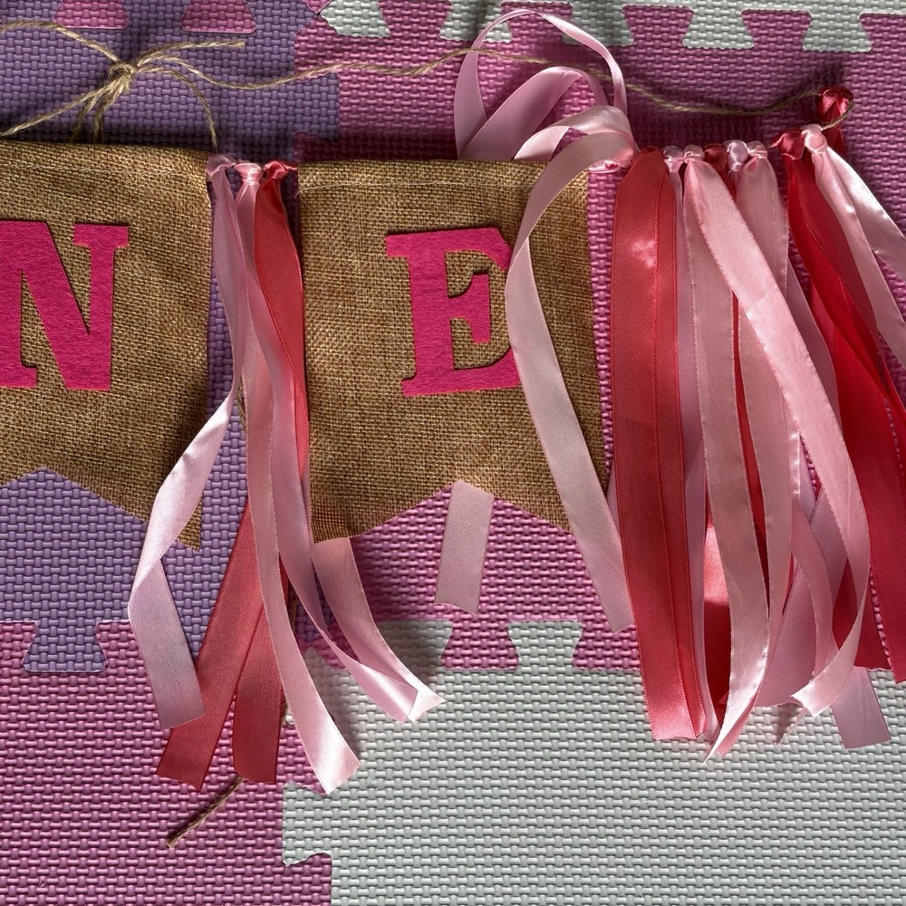 Two Boho Handmade 1st Birthday Highchair Banner