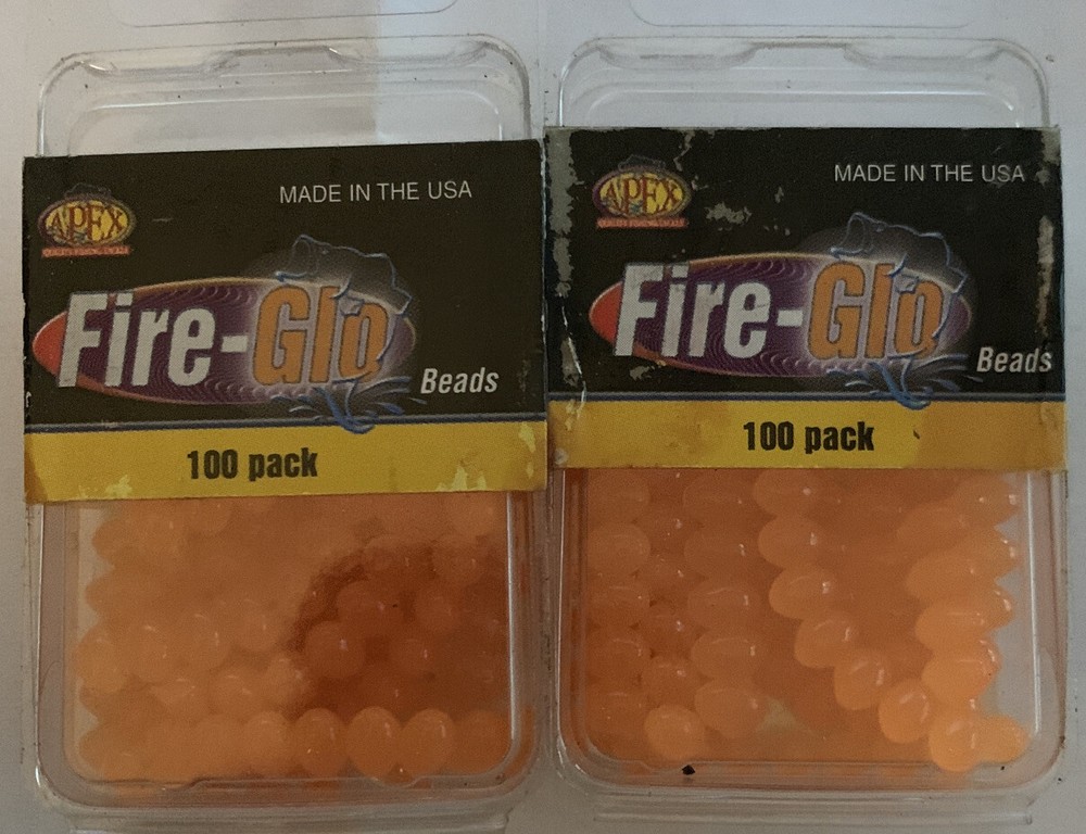 2 Packs Apex Fire-Glo Beads Orange