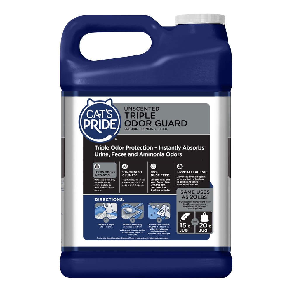 Unscented Clumping Cat Litter for Multiple Cats, Low Dust Odor Control Formula,