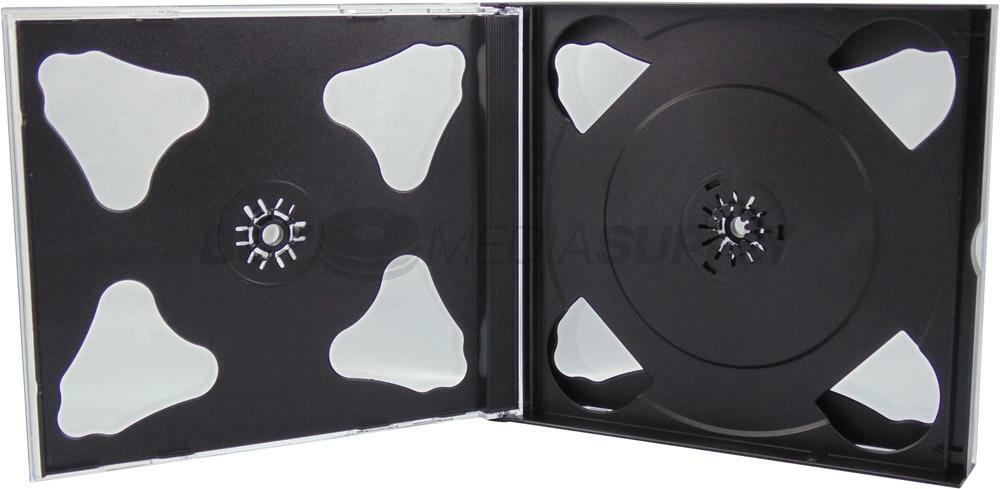 24mm Black Quintuple 5 Discs CD Jewel Case Lot