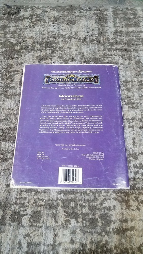 Forgotten Realms Moonshae 9217 Module Adventure AD&D 2nd Edition
