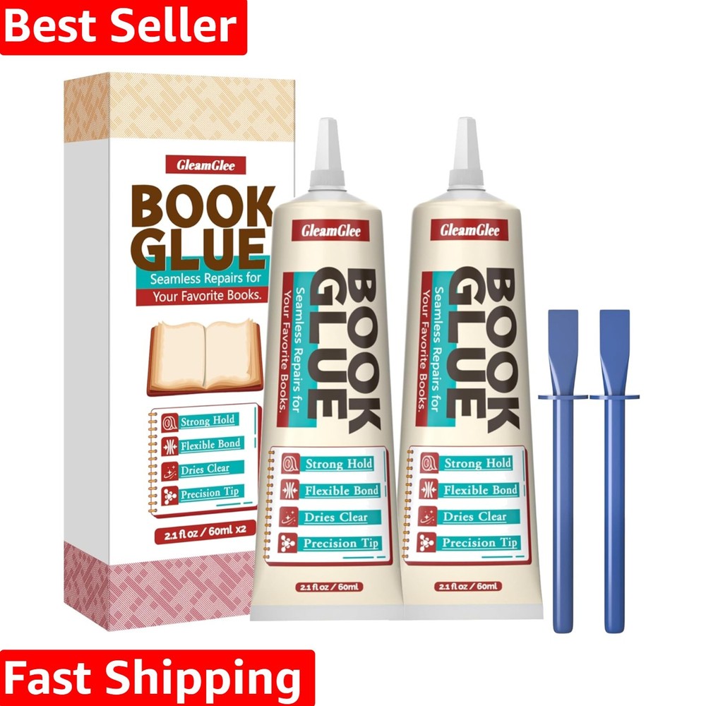Flexible Clear Adhesive for Bookbinding & Crafts - 60ml x 2 Pack Essentials