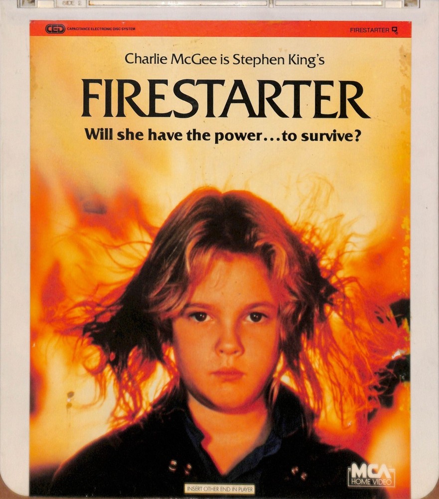 Firestarter (1984) Vintage CED RCA SelectaVision Videodisc TESTED WORKING