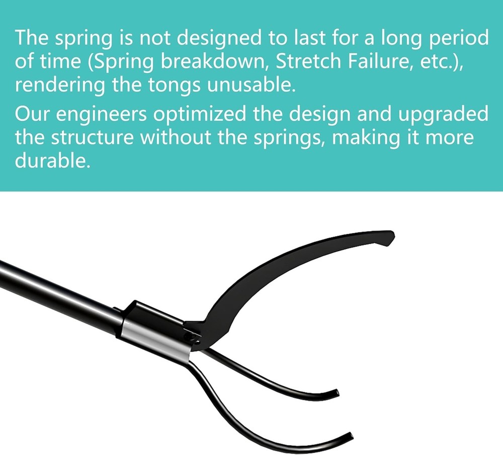 Effortless One-Hand Operation Fire Tongs - Ideal for Campfire & Fireplace