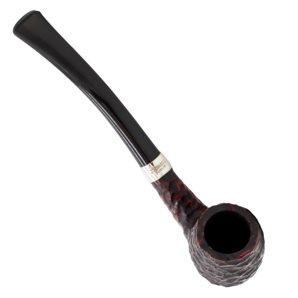 Peterson Pipes Junior Rusticated Bent Billiard - Small Handmade Irish Briar Pipe