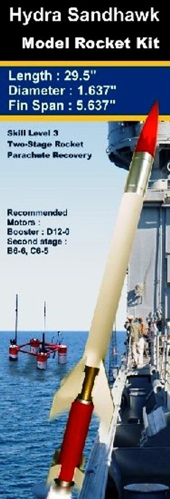 Rocketarium Flying Model Rocket Kit Hydra Sandhawk RK-1007