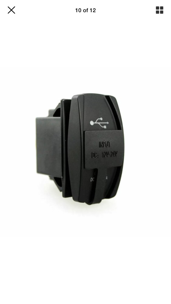 Lighted Rocker Switch Usb Plug -12v / 24v Panel Toggle Fits Military HUMVEE