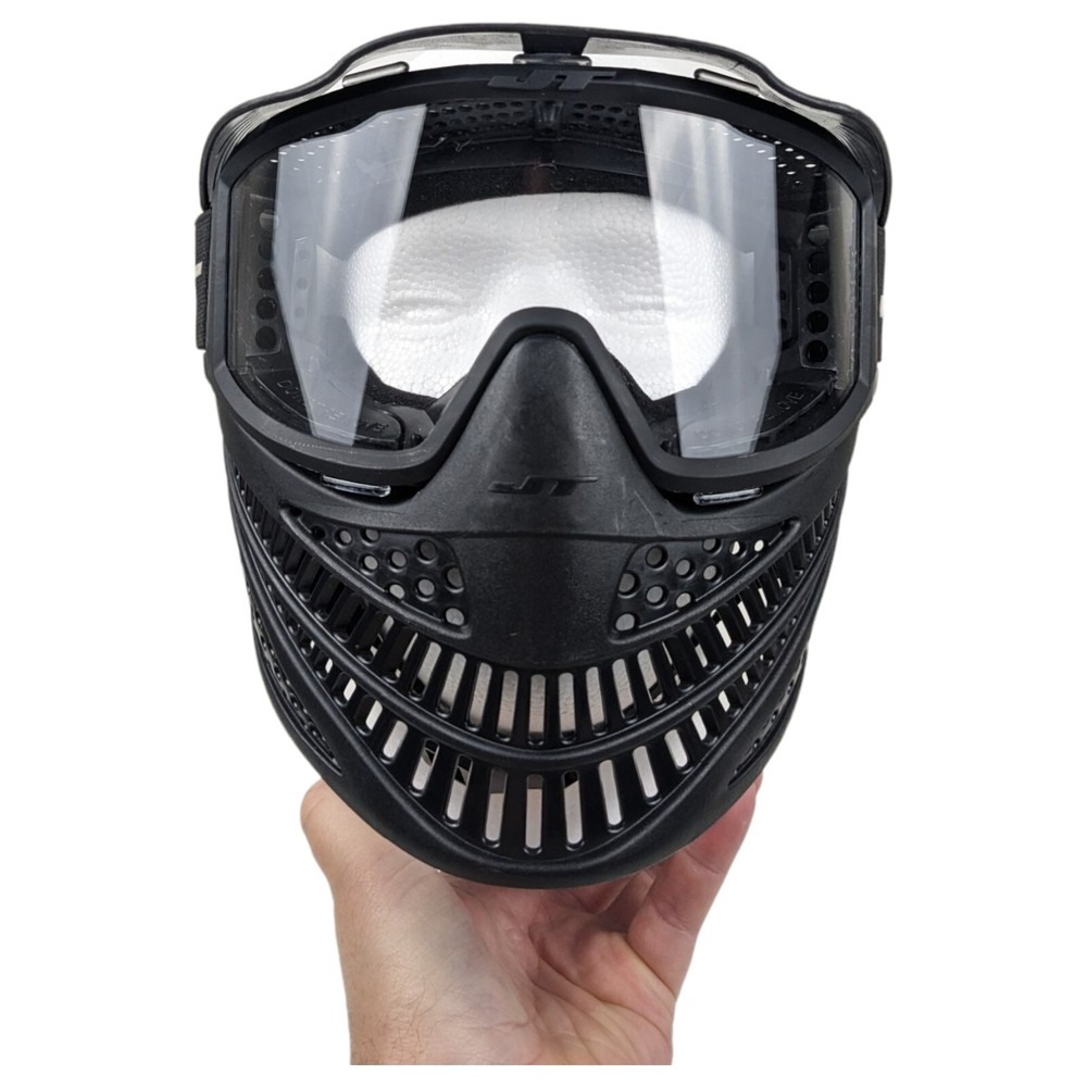 JT Full Coverage Paintball Mask Black Protective Face Gear Goggles