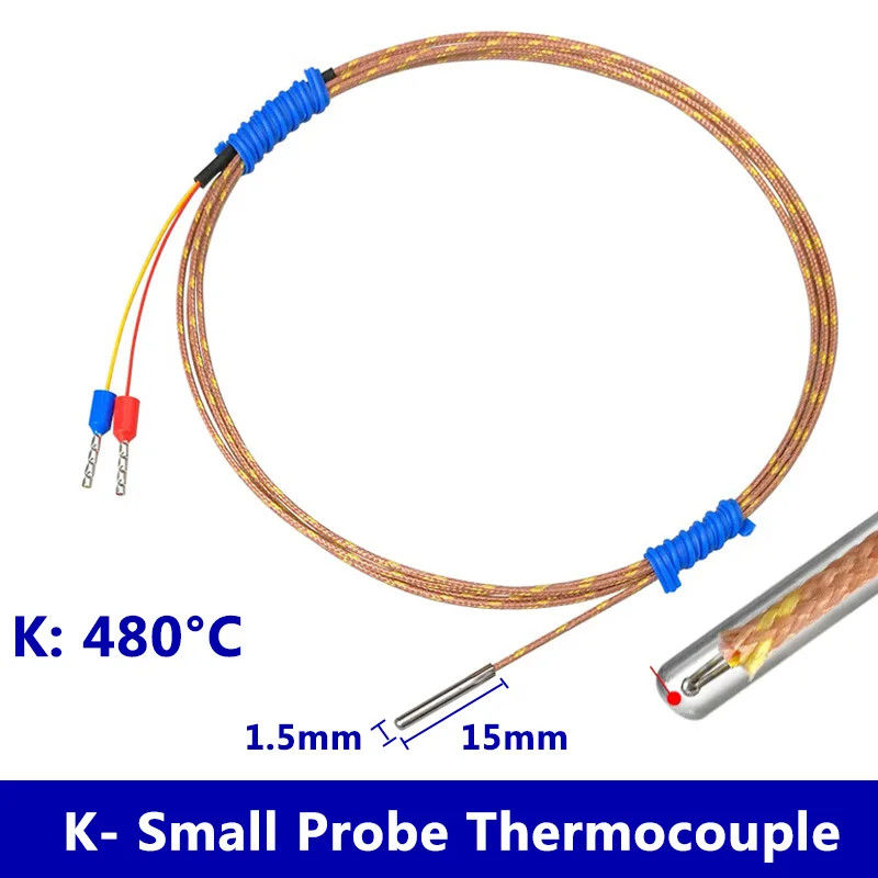 Type K Thermocouple Fine Probe High Precision Temperature Sensor Fast Response