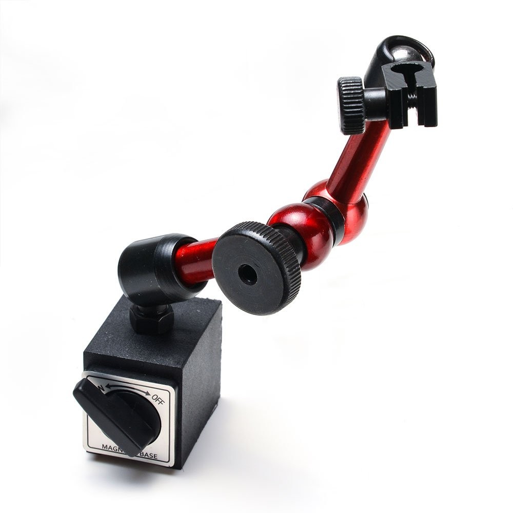 AGPtek® 3-Joint Red Adjustable Magnetic Base Holder for Digital Dial...