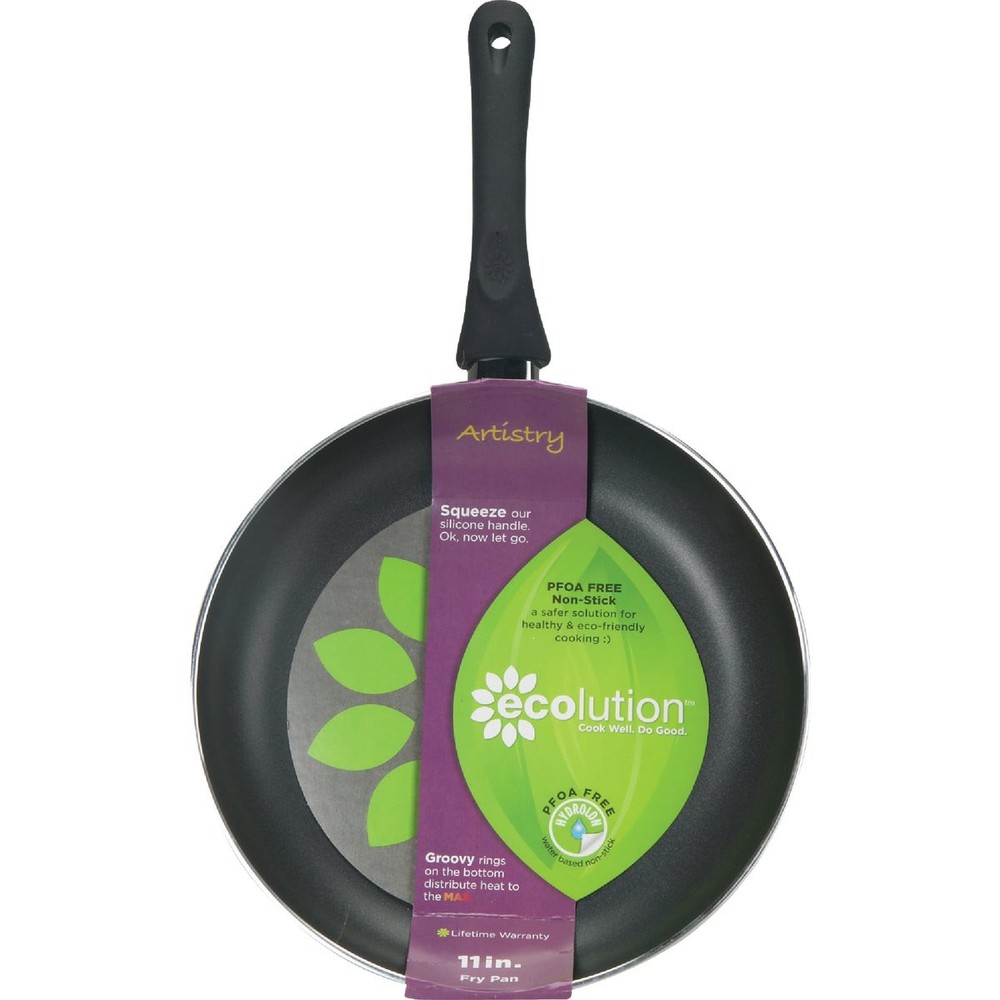 Ecolution Artistry 11 In. Black Aluminum Non-Stick Fry Pan EABK-5128-E Ecolution
