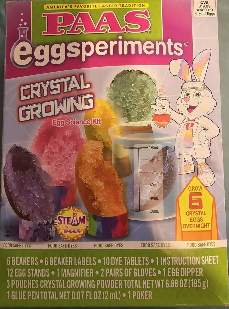 PAAS Eggsperiment Crystal Growing Eggs