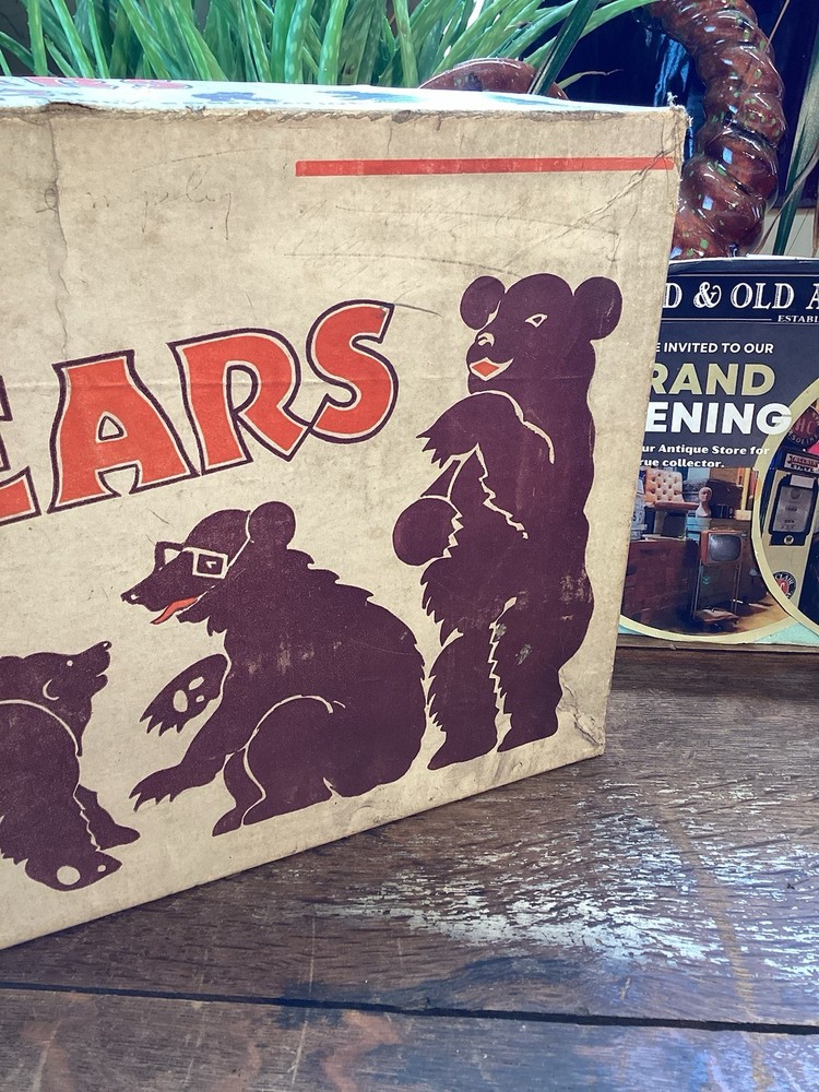 Vintage 3 Bears Candy Original Box 5 Cent Schutter Johnson Country Store Display