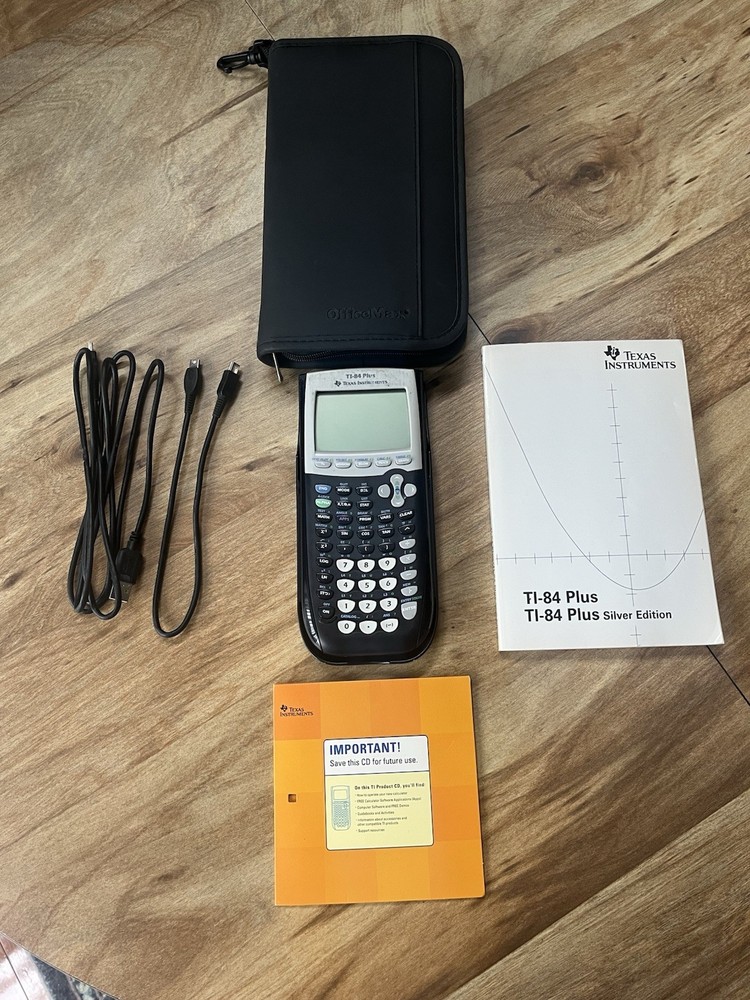 TI-84 Plus Texas Instruments Calculator w/ Case, Manual, CD