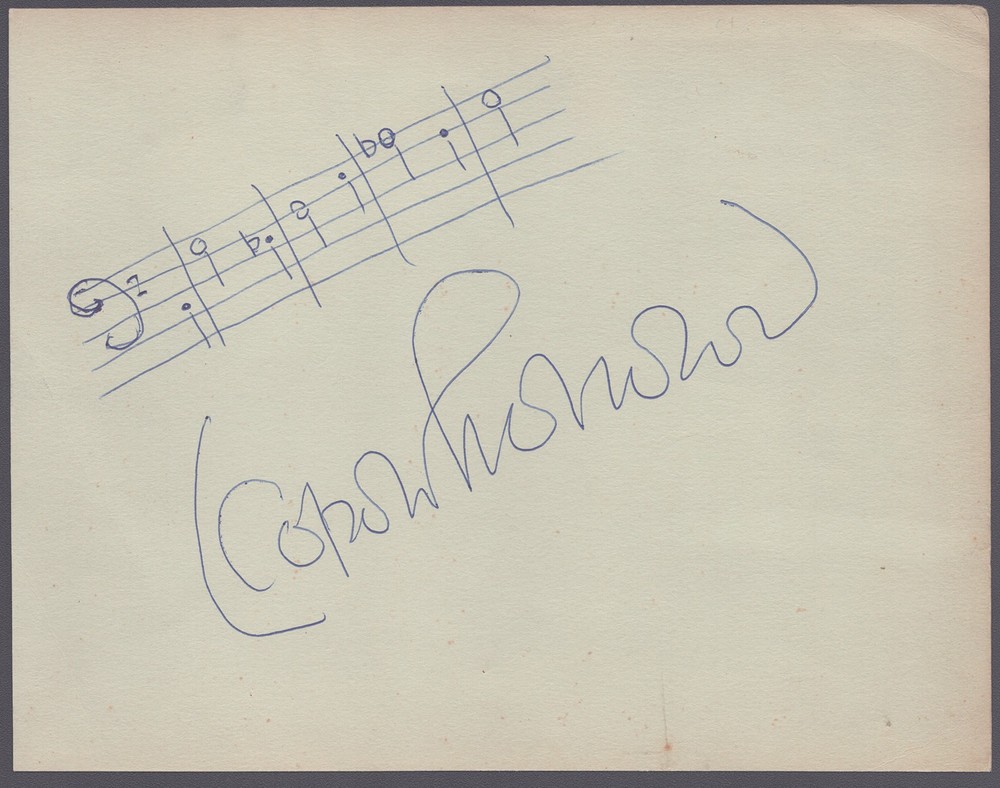 LEOPOLD STOKOWSKI - AUTOGRAPH MUSICAL QUOTATION SIGNED