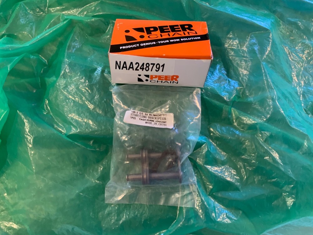 PEER CHAIN * 16B-2 DOUBLE ROLLER CHAIN MASTER CONNECTING LINK - NAA248791