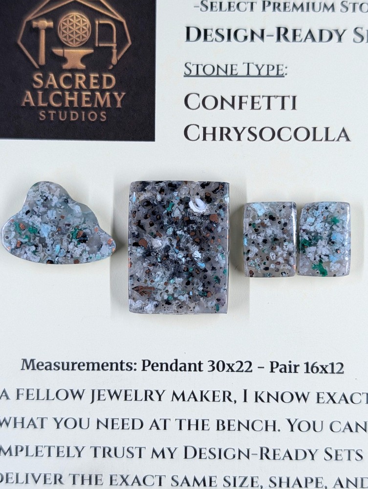 Rectangle Shape - Confetti Chrysocolla - Sacred Alchemy Select - Design-Ready Se