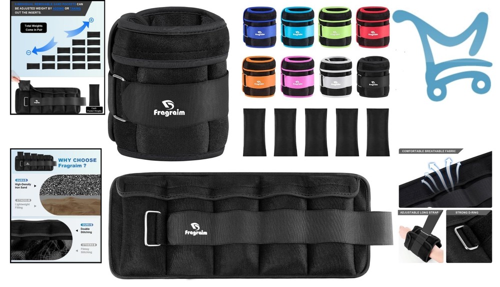 Ankle Weights Adjustable Resistance for Exercise Physical Therapy Workout