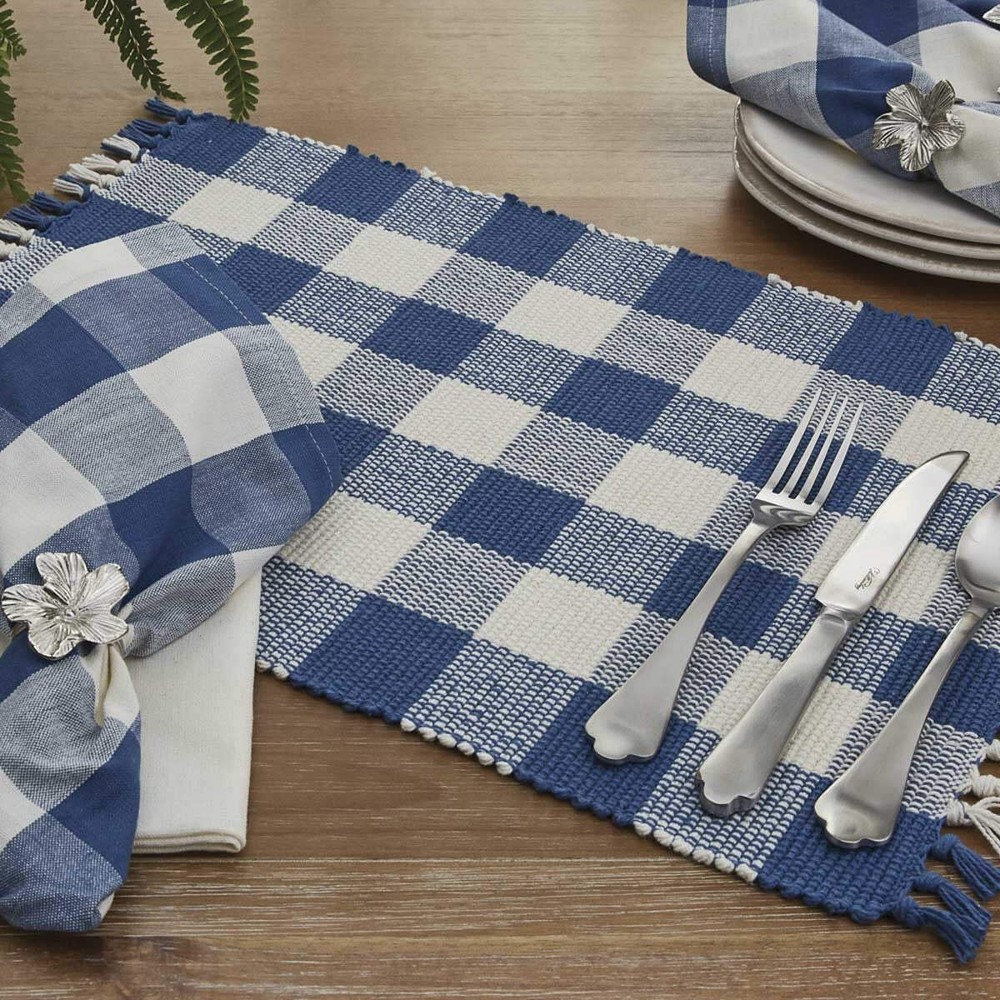 Buffalo Blue Check Yarn Placemats