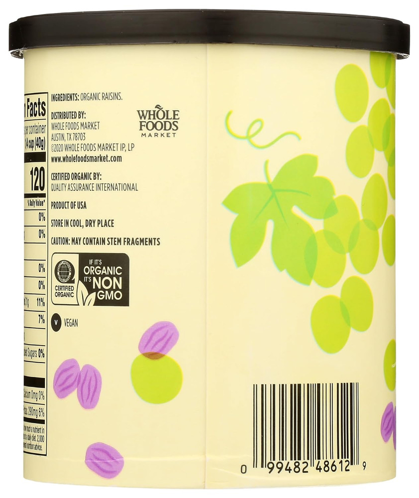 , Organic Raisins, 12 Ounce