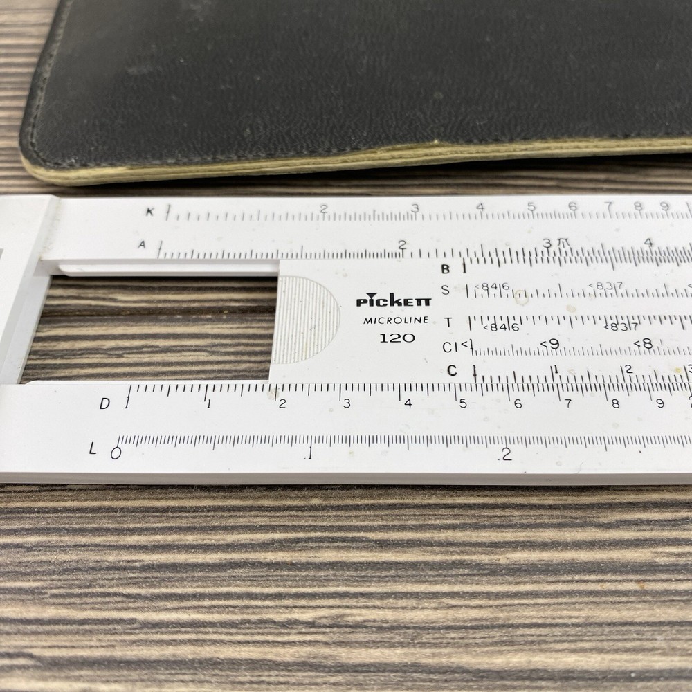 Pickett Microline 120 Slide Rule w/ Black Case