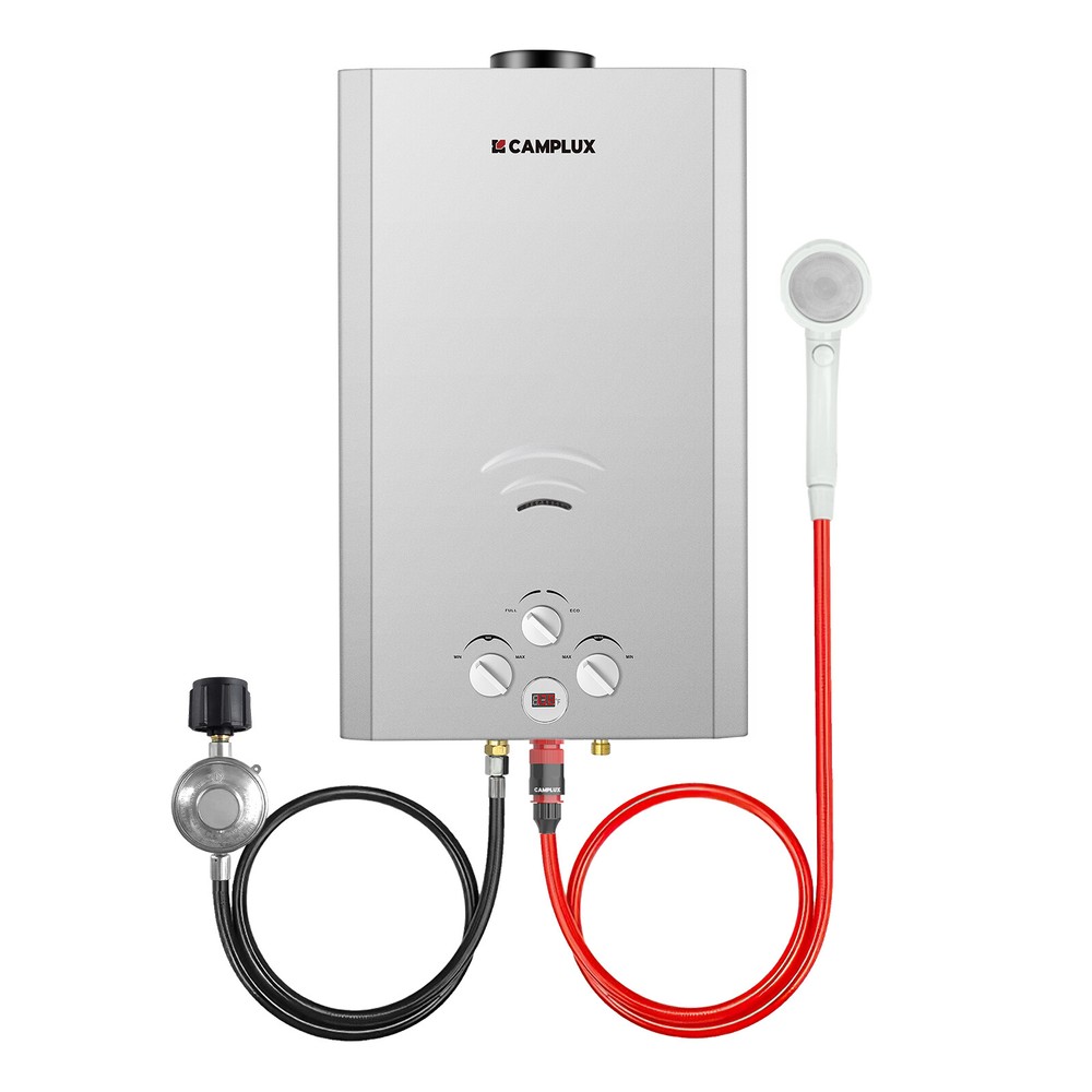 CAMPLUX 16L Tankless Gas Water Heater Instant Hot Outdoor Shower Camper Cabin RV