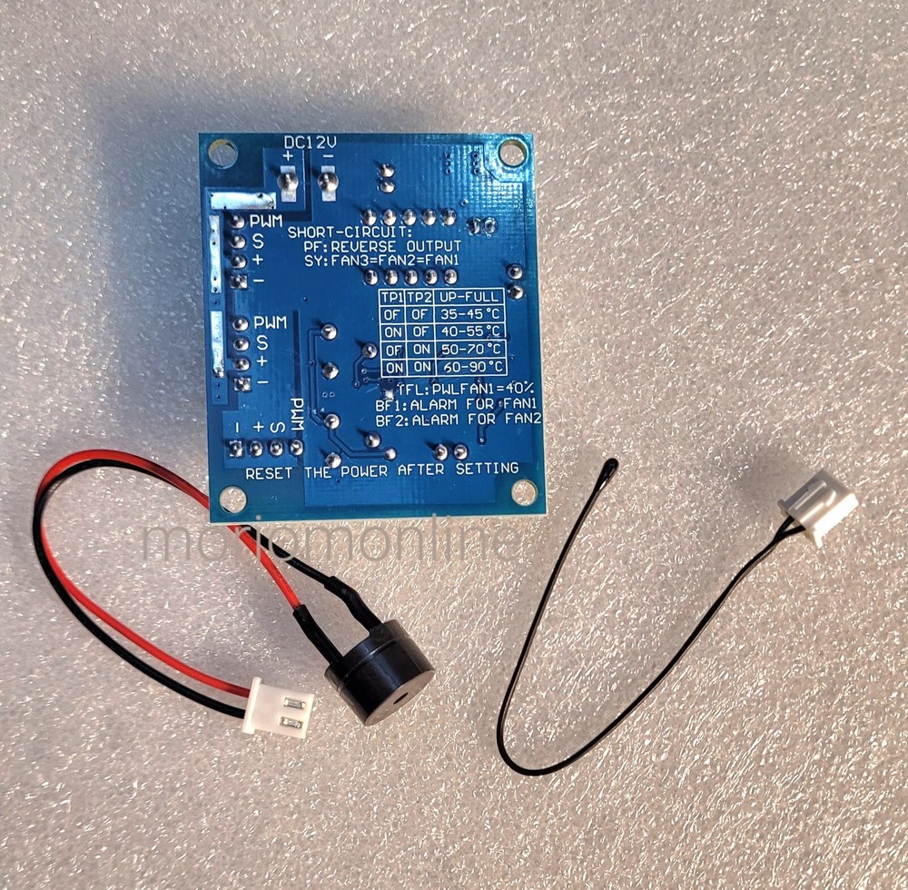 Automatic Temperature Control CPU Fan Speed DC Controller 12V PWM PC Board 🇬🇧