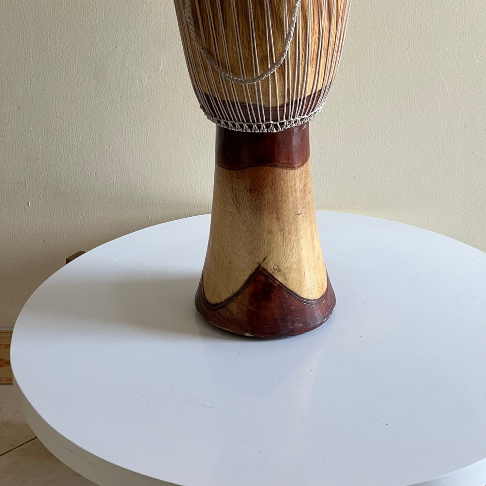 Large Mahogany Wood Djembe Drum