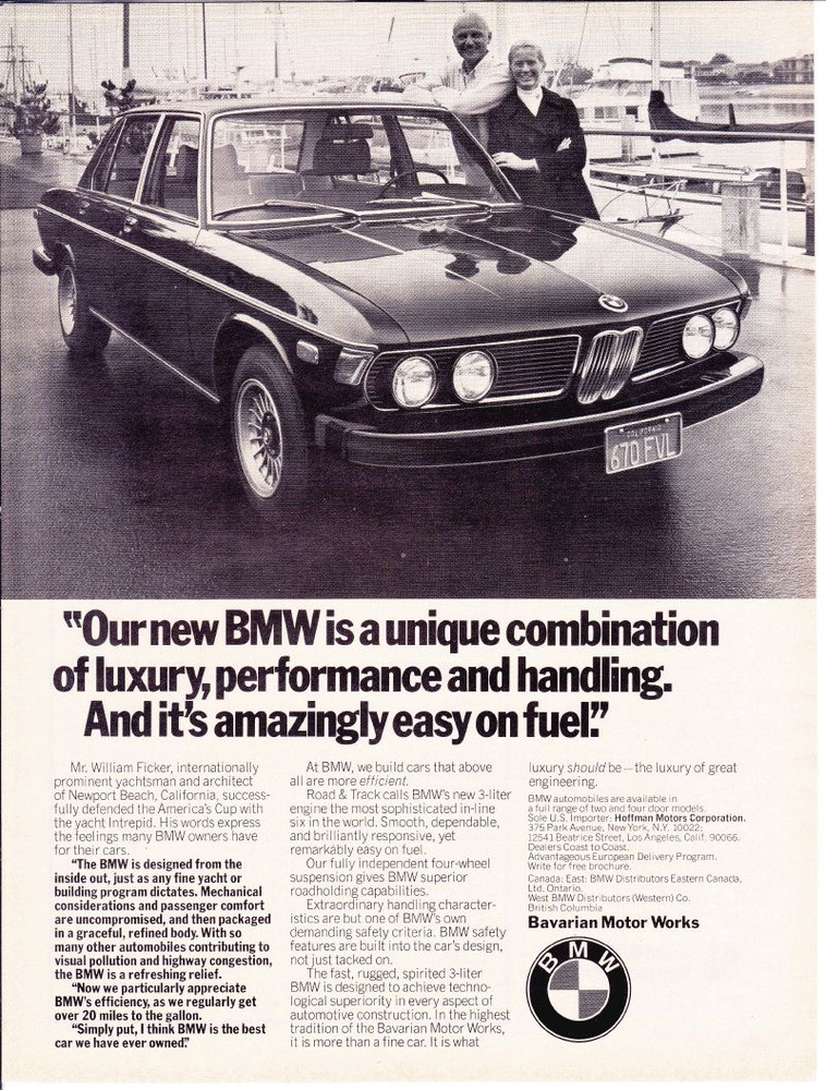 1973 BMW ~  CLASSIC ORIGINAL PRINT AD