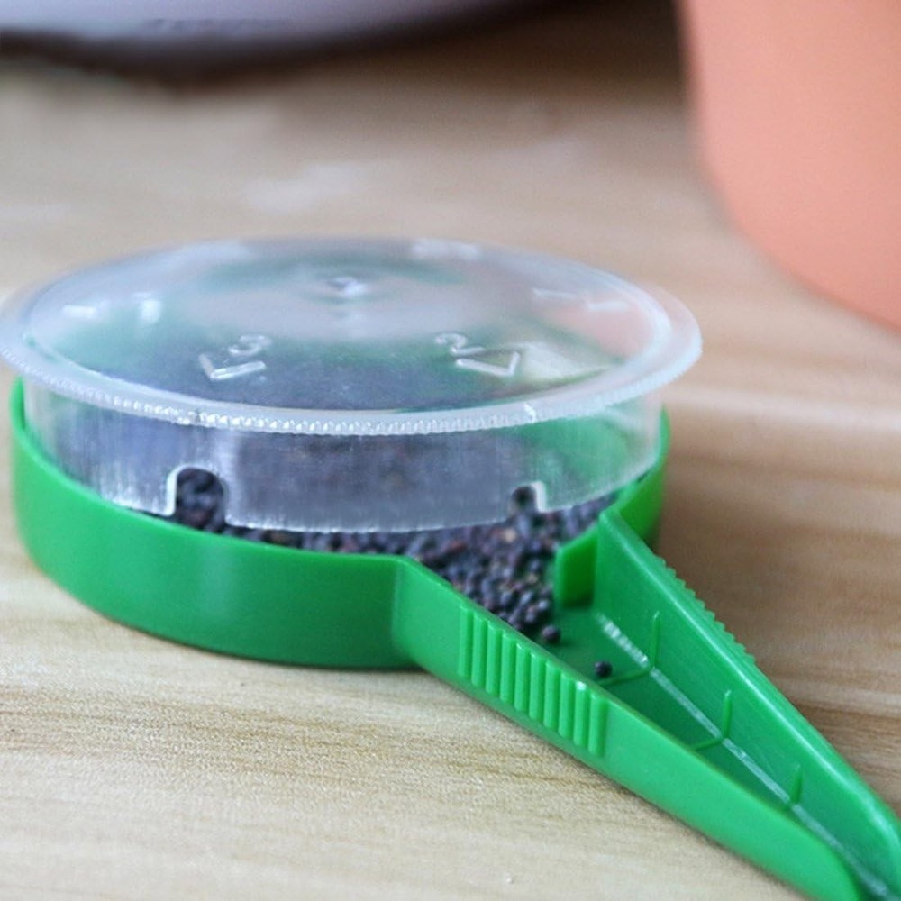 Compact 5 Dial Seed Dispenser: No Clumping Planter for Smooth Planting