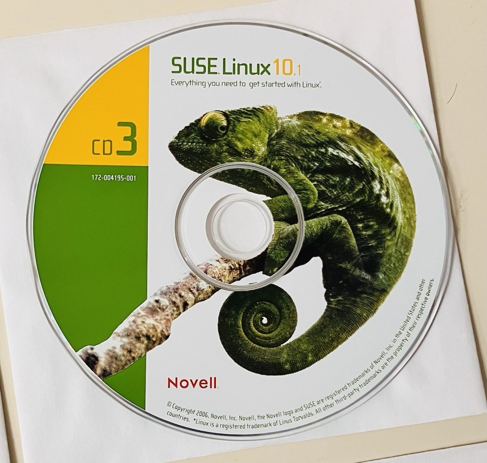 SUSE Linux 10.1 Strong Encryption Box Set 7-Disc CD/DVD + Manual Novell Complete