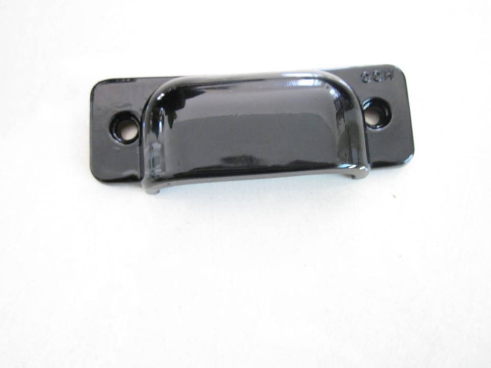 BLACK GLASS CABINET PULLS DRAWER HANDLES VINTAGE STYLE
